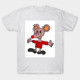 Comic Animation Abstract House Mouse Pop Art Print T-Shirt